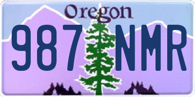OR license plate 987NMR