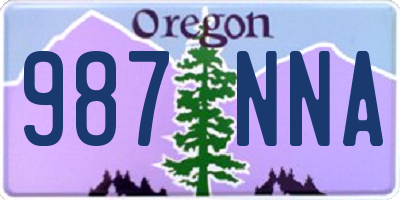 OR license plate 987NNA
