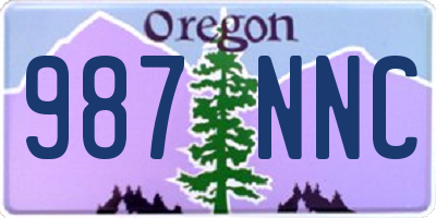 OR license plate 987NNC