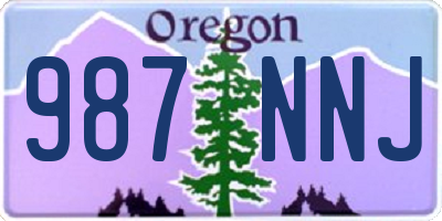 OR license plate 987NNJ