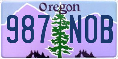 OR license plate 987NOB