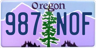 OR license plate 987NOF