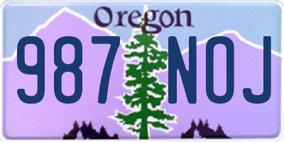 OR license plate 987NOJ