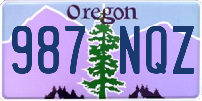 OR license plate 987NQZ