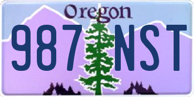 OR license plate 987NST