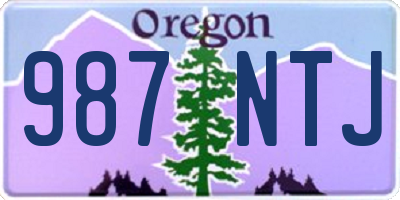 OR license plate 987NTJ