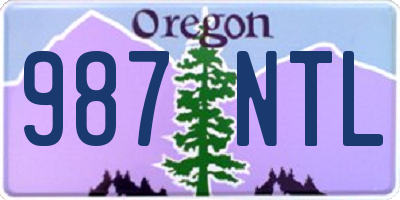 OR license plate 987NTL
