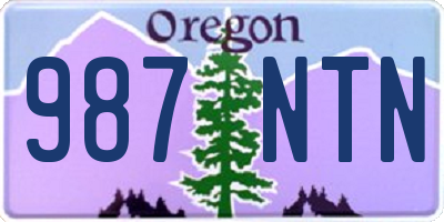 OR license plate 987NTN