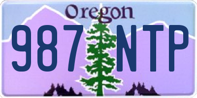 OR license plate 987NTP