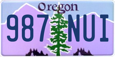 OR license plate 987NUI