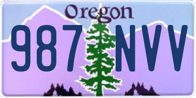 OR license plate 987NVV