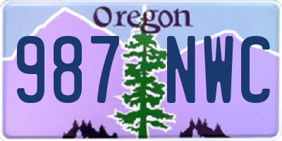OR license plate 987NWC