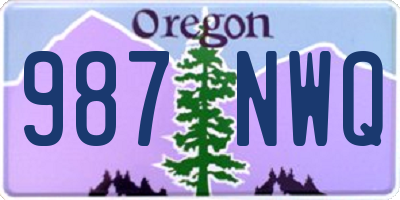 OR license plate 987NWQ