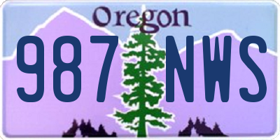 OR license plate 987NWS