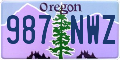 OR license plate 987NWZ