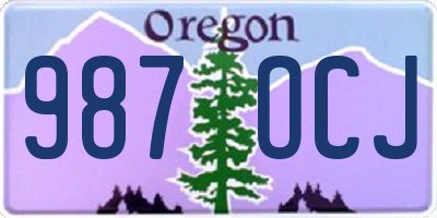 OR license plate 987OCJ