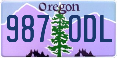 OR license plate 987ODL