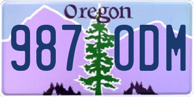 OR license plate 987ODM