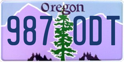 OR license plate 987ODT