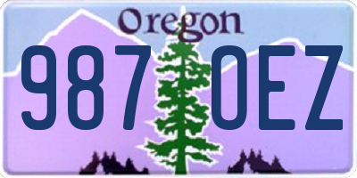 OR license plate 987OEZ