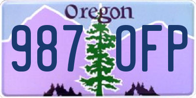 OR license plate 987OFP