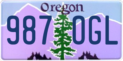OR license plate 987OGL
