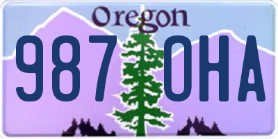 OR license plate 987OHA