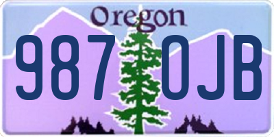 OR license plate 987OJB