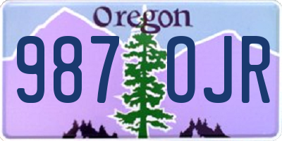 OR license plate 987OJR