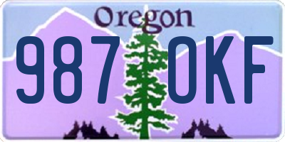 OR license plate 987OKF