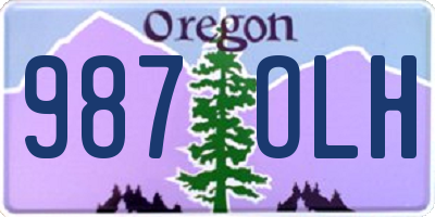 OR license plate 987OLH