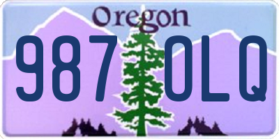 OR license plate 987OLQ