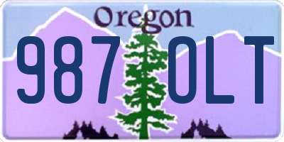 OR license plate 987OLT