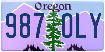 OR license plate 987OLY