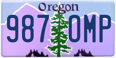 OR license plate 987OMP