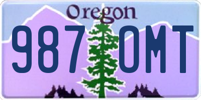 OR license plate 987OMT