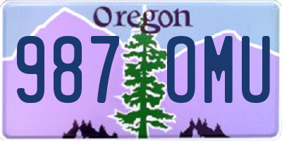 OR license plate 987OMU