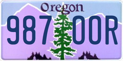 OR license plate 987OOR