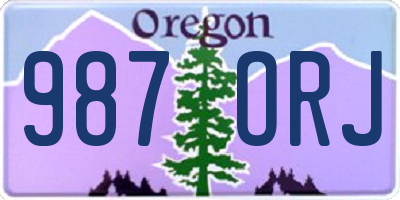 OR license plate 987ORJ