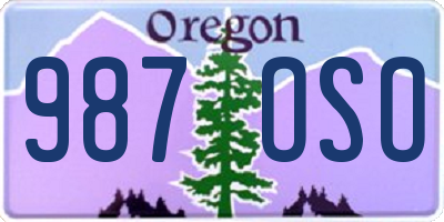 OR license plate 987OSO