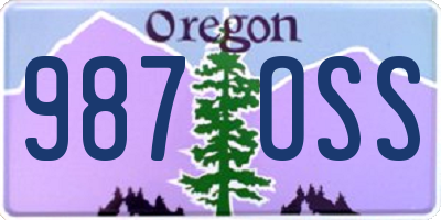 OR license plate 987OSS