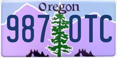 OR license plate 987OTC