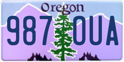 OR license plate 987OUA