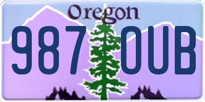 OR license plate 987OUB