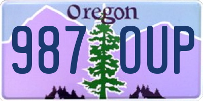 OR license plate 987OUP