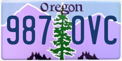OR license plate 987OVC