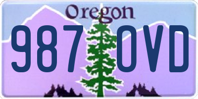 OR license plate 987OVD