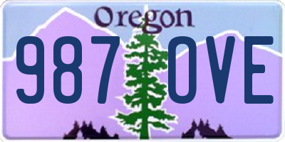 OR license plate 987OVE