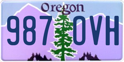 OR license plate 987OVH