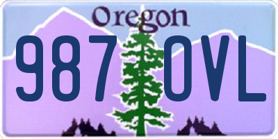 OR license plate 987OVL